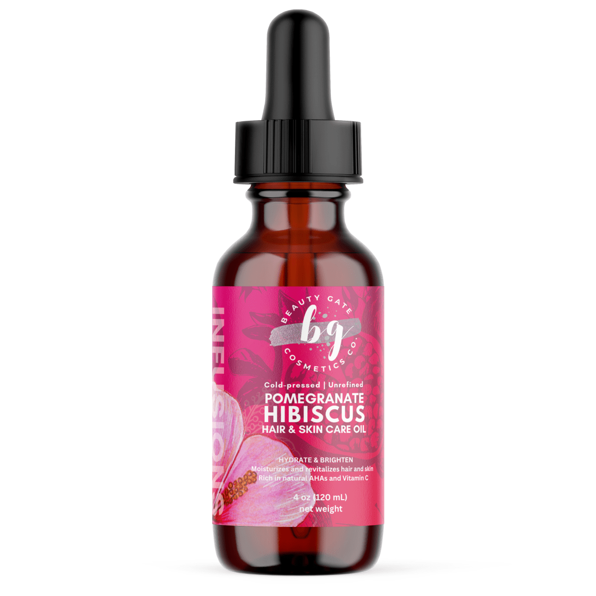 Pomegranate Hibiscus Hair and Skin Care Oil - Beauty Gate Cosmetics