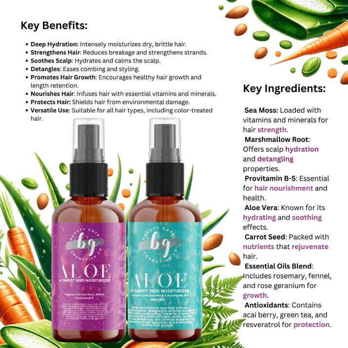 Beauty Gate Aloe & Carrot Seed Moisturizer - Beauty Gate Cosmetics