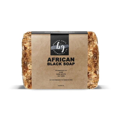 Beauty Gate Raw African Black Soap Bar - Beauty Gate Cosmetics